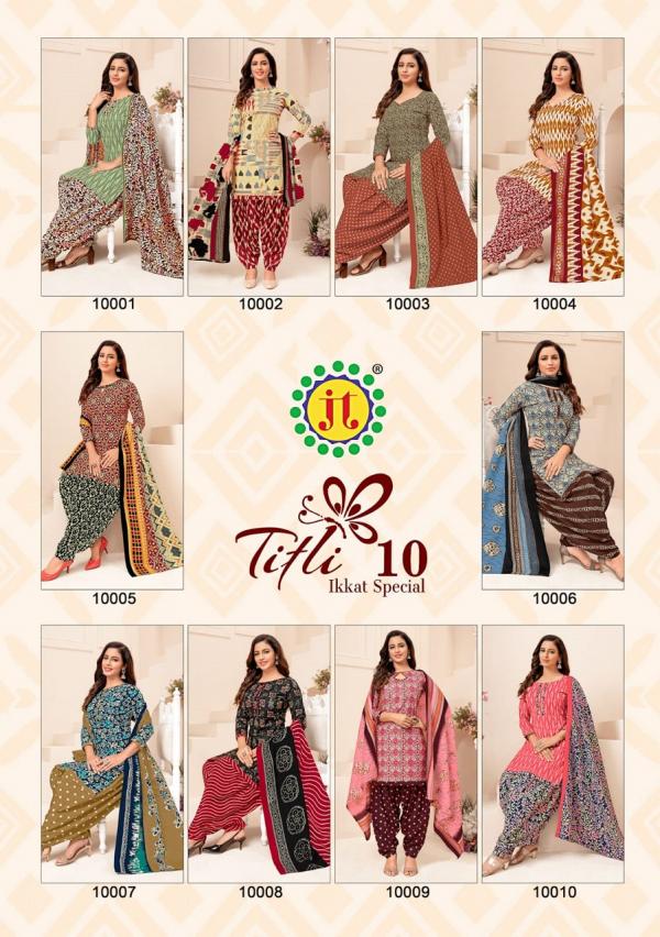 Jt Titli Vol-10 Cotton Designer Printed Patiyala Dress Material